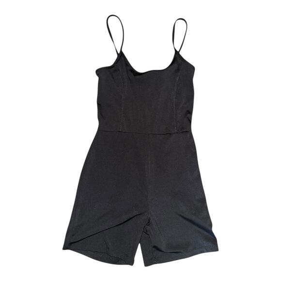 Series 8 Fitness small black jumpsuit, spaghetti strap, tight fitting romper - Picture 3 of 6